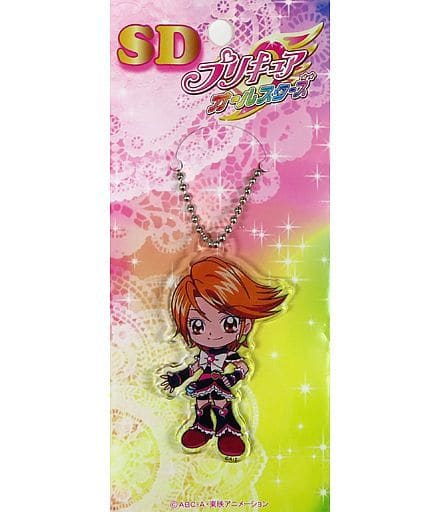 Cure Black Acrylic Die-Cut Ball Chain Keychain - SD Pretty Cure All Stars - Pretty Cure Store Limited - Length Approx. 6 cm - Pre-owned