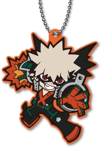 Katsuki Bakugo Rubber Mascot Keychain from My Hero Academia by Xebec, Approx. 80 mm, Pre-Owned