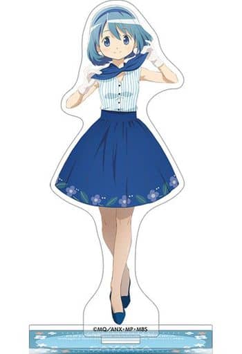 Puella Magi Madoka Magica Group Acrylic Stand Set (5 Acrylic Stands + Bonus A3 Cloth Poster) - Movic, Pre-owned