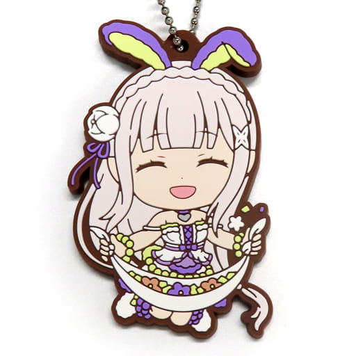 Emilia Rubber Keychain Re:ZERO Animal Parade Prize G