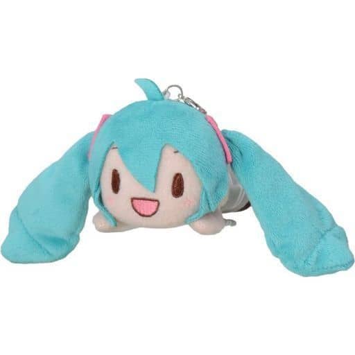 Hatsune Miku Love Live! Sunshine!! × Hatsune Miku Fuwapuchi Nesoberi Plush (Puchi) - Sega Interactive - Approx. 6 x 10 x 5.5 cm - Pre-owned