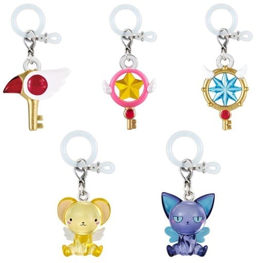 Cardcaptor Sakura Mejirushi Accessory Complete Set of 5 Strap Charms (Sealed Capsule Toy) - Bandai