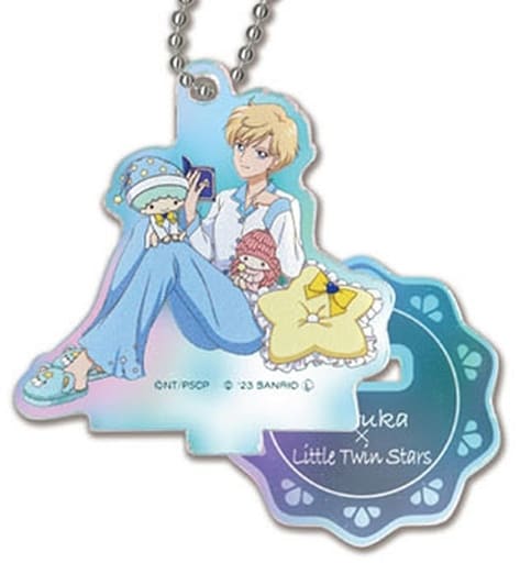 Haruka Tenoh / Sailor Uranus Acrylic Stand Mini Keychain - Sailor Moon x Sanrio Characters Aurora TYPE - Hase-Pro / Bandai - Approx. 59 x 55 x 3 mm