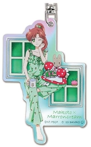 Makoto Kino / Sailor Jupiter Acrylic Keychain Aurora TYPE - Sailor Moon x Sanrio Characters (Approx. 72 x 73 x 3 mm, Pre-owned), No. 05