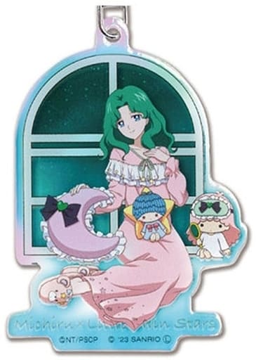 Michiru Kaioh / Sailor Neptune Acrylic Keychain - Aurora TYPE - Sailor Moon × Sanrio Characters (Hase-Pro / Bandai) Approx. 72 x 73 x 3 mm - Pre-owned, No. 08