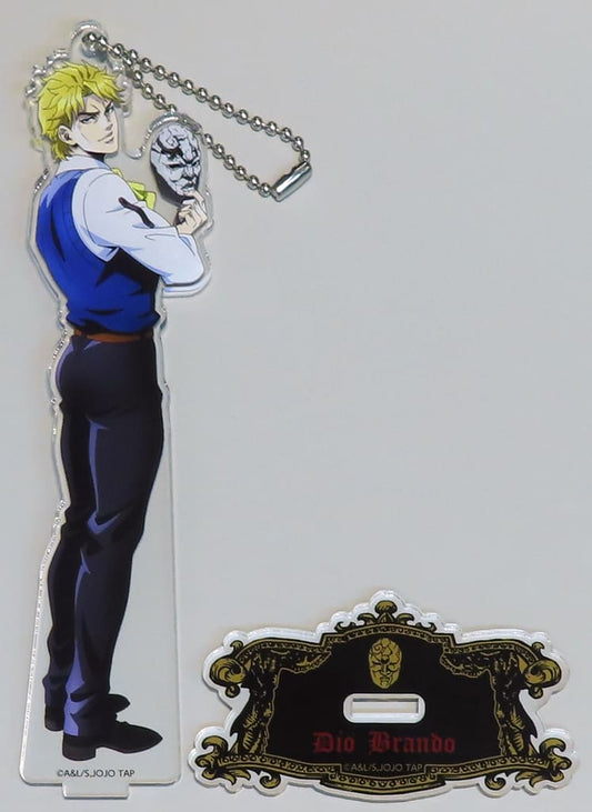 Dio Brando Acrylic Ball-Chain Keychain - JoJo's Bizarre Adventure JOJO WORLD2 (Bandai Namco Amusement, Pre-owned, Approx. 100 mm)