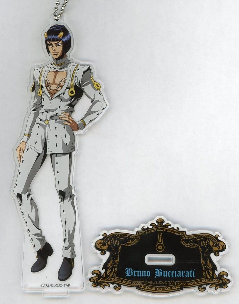 Bruno Bucciarati Acrylic Ball Chain Keychain - JoJo's Bizarre Adventure JOJO WORLD2 (Approx. 100 mm, Bandai Namco Amusement)