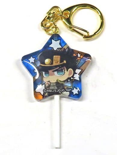 Jotaro Kujo Candy-Style Acrylic Keychain - JoJo's Bizarre Adventure JOJO WORLD2 (Bandai Namco Amusement, Pre-owned, Approx. 40 mm)