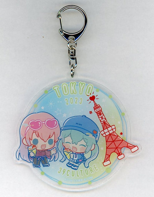 Hatsune Miku & Megurine Luka Tokyo Local Acrylic Keychain - COCOLLABO×Piapro 39Culture2023 PARTY & COSPLAY (Approx. 80 mm, Pre-owned)