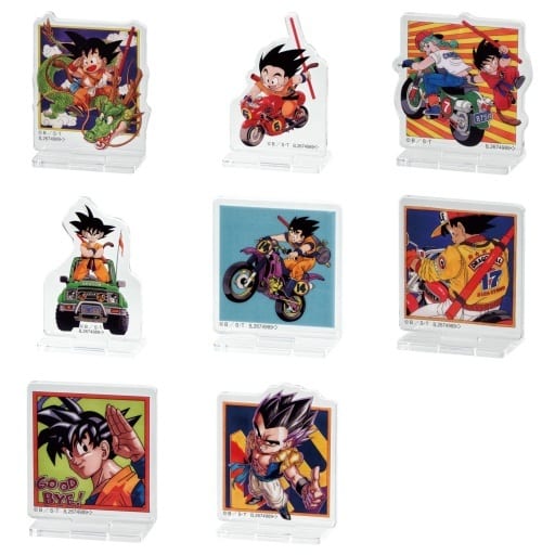 Dragon Ball Acrylic Stand Collection Complete 8-Piece Set - Bandai - Approx. 50 mm (Used)