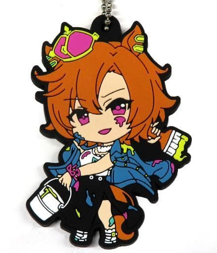 T.M. Opera O Rubber Keychain - Painter Style - Umamusume Pretty Derby NAMCO Promotion SECOND (Amusement Prize, Used, ~7cm)