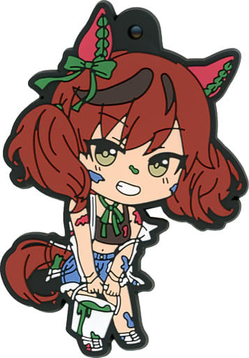 Nice Nature Rubber Keychain - Painter Style - Uma Musume Pretty Derby NAMCO Promotion SECOND (Approx. 7cm, Prize Item by Bandai Namco Amusement)