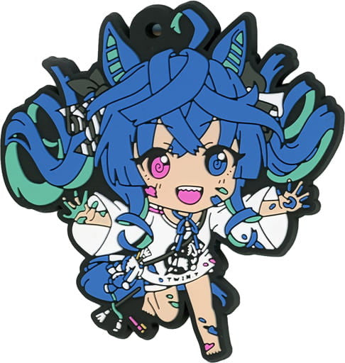Twin Turbo Rubber Keychain Painter Style - Umamusume Pretty Derby NAMCO Promotion SECOND (Amusement Prize, ~7cm, Bandai Namco Amusement)