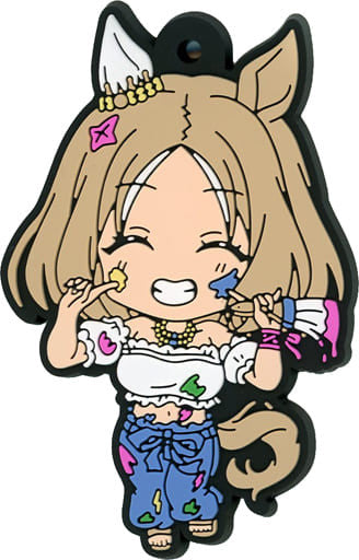 Narita Top Road Rubber Keychain - Painter Style - Umamusume Pretty Derby NAMCO Promotion SECOND (Amusement Prize, Used, ~7cm)
