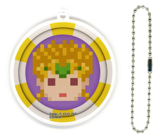 DIO Acrylic Keychain - JoJo's Bizarre Adventure Voice Actor Last Survivor Acrylic Keyholder Collection “Soul Chip <8-bit>” Movic - Approx. 6.5 cm