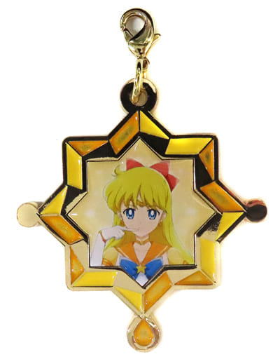 Eternal Sailor Venus Metal Charm Keychain - Sailor Moon Movie Cosmos Theater Goods (Movic, Approx. 50 x 55 mm, Pre-owned)