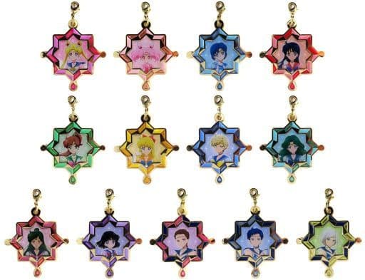 Sailor Moon Cosmos Movie Metal Charm Collection - Complete 13-Piece Set (Approx. 50 x 55 mm) - Movic, Pre-owned
