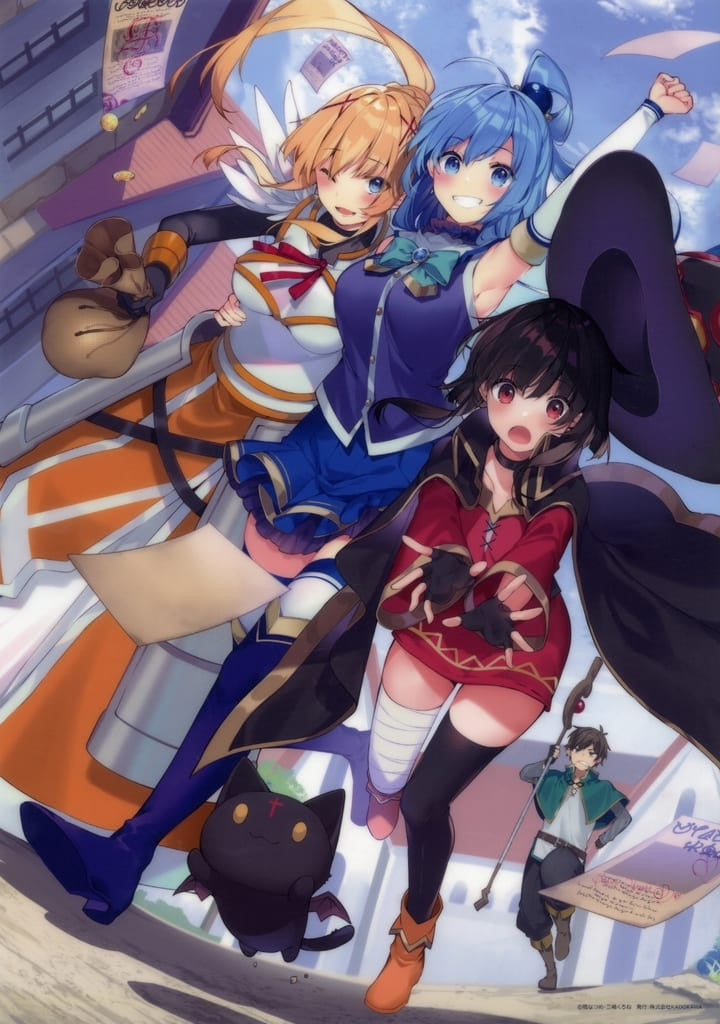 KonoSuba 10th Anniversary Group Illustration A3 Clear Poster
