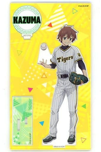 Kazuma Framed Acrylic Stand, KonoSuba × Hanshin Tigers