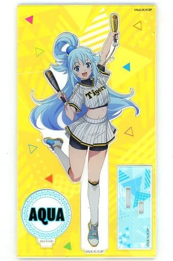 Aqua Framed Acrylic Stand – KonoSuba! × Hanshin Tigers