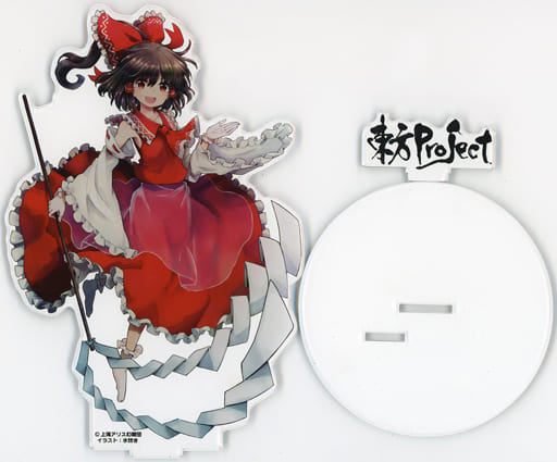 Reimu Hakurei Acrylic Figure Stand (illust: Mizutaki) Summer Festival 2023 — Cospa 16cm Acrylic Stand (Used)