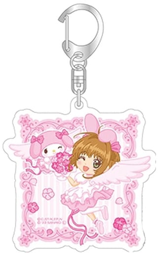 Sakura Kinomoto & My Melody Acrylic Keychain - Cardcaptor Sakura × Sanrio Characters Flower ver. (Approx. 65 x 65 mm) Up Fields - Pre-owned