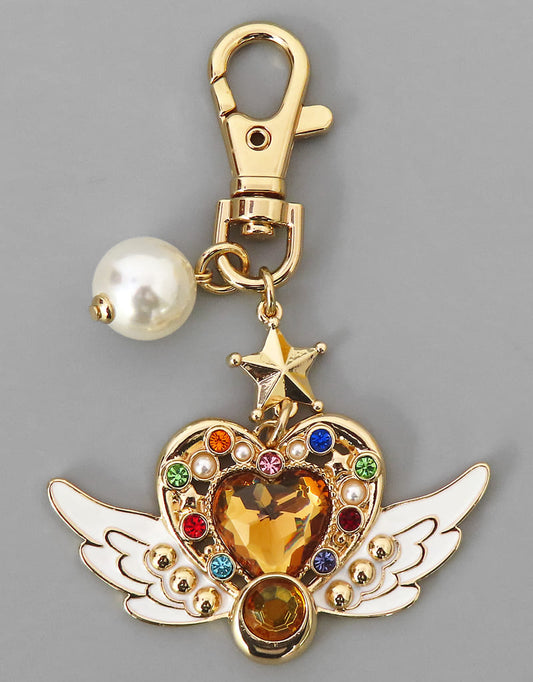 Eternal Moon Article Bag Charm - Sailor Moon Cosmos Movie - Toei Animation - Approx. 61 x 90 x 8.3 mm (Pre-owned)