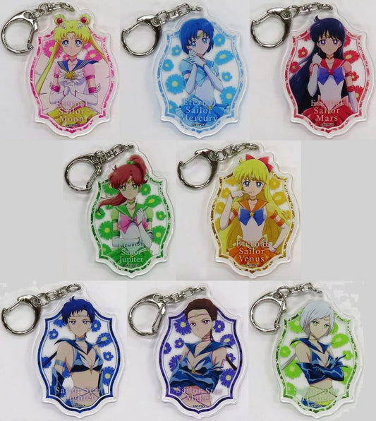 Sailor Moon Acrylic Keychain 8-Piece Set - Cosmos x HANA BIYORI Movie Acrylic Keyholders BOX1 (Approx. 73 x 50 mm) - A3 - Pre-owned