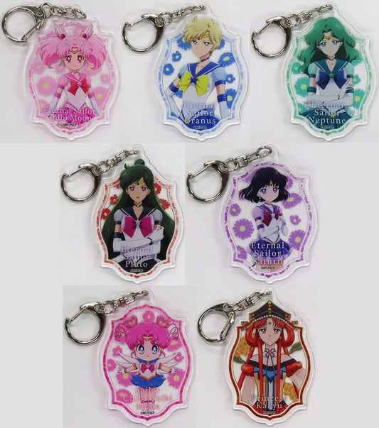 Sailor Moon Acrylic Keychain Complete Set - Movie Cosmos×HANA / BIYORI BOX2 - 7-Piece Set (Approx. 73 x 50 mm)