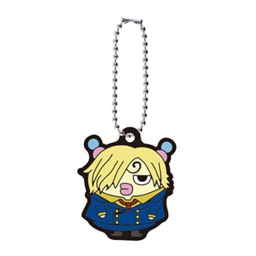 Sanji Tamagotchi Rubber Mascot Keychain - Tamagotchi x One Piece Collaboration, Ball Chain, Length Approx. 4 cm (Gashapon Single Item)