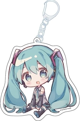 Hatsune Miku Acrylic Keychain - Piapro Characters Petan Musume Illustration, Length Approx. 90 mm, Penguin Parade (Pre-owned)