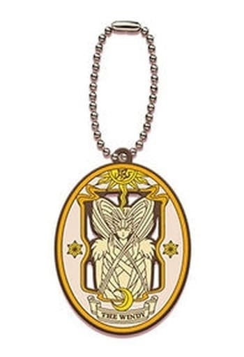 Windy (Clow Card ver.) Rubber Mascot Keychain - Cardcaptor Sakura 25th Anniversary Gashapon Lottery B Prize - Bandai - Approx. 6 cm - Pre-owned