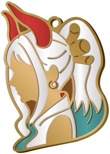 Yamato Silhouette Charm Vol.2 Keychain - One Piece - Zinc Alloy Approx. 54 x 57 mm (Approx. 5.4 x 5.7 cm) - Pre-owned (Tapioca)
