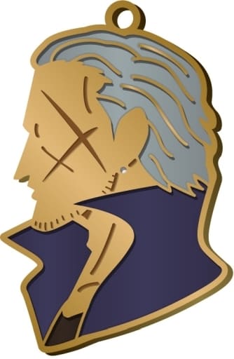 Ben Beckman Silhouette Charm Vol.4 Keychain - One Piece - Zinc Alloy Approx. 54 x 57 mm (Tapioca)