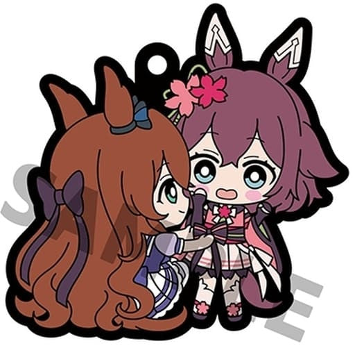 Maruzensky & Sakura Chiyono O Rubber Mascot Buddy Collection - Umamusume Pretty Derby Rubber Keychain (MegaHouse, ~65mm, Pre-owned)