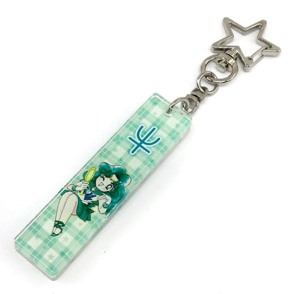 Sailor Neptune Acrylic Stick Keyholder SD Ver. - Store Original S&S (Approx. 67 x 16 mm) Pre-owned - Sailor Moon