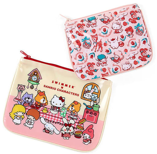 SWIMMER x Sanrio Characters Flat Pouch Set