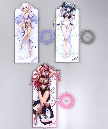 Azur Lane Sweet Night D Prize BIG Acrylic Stand Set of 3