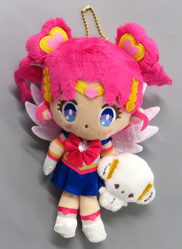 Chibi Chibi Moon & Kogimyun Mascot Holder - Sailor Moon Movie Cosmos × Sanrio Characters - Approx. 200 mm - Sanrio (Pre-owned)