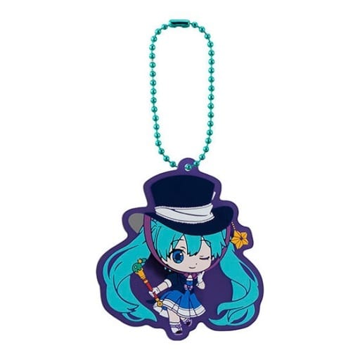Hatsune Miku Magical Mirai 2013 ver. Rubber Mascot Keychain - Bandai B Prize Capsule Toy (Gashapon Kuji Magical Mirai 2023, Pre-owned)