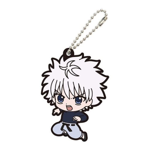 Killua Rubber Mascot Keychain from Hunter x Hunter Capsule Rubber Mascot Vol. 02 by Bandai, Pre-Owned