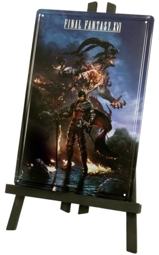 Clive & Ifrit Metal Plate with Easel Final Fantasy XVI