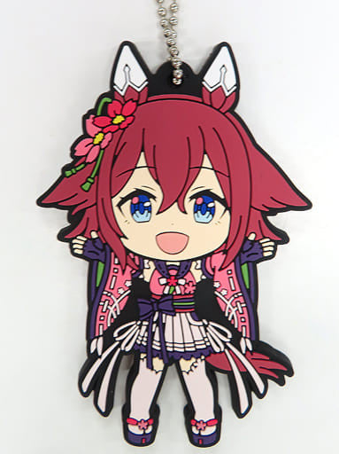 Sakura Chiyono O Rubber Mascot Keychain - Ichiban Kuji Uma Musume Pretty Derby 7th Edition G Prize (Bandai Spirits, ~6cm, Pre-owned)