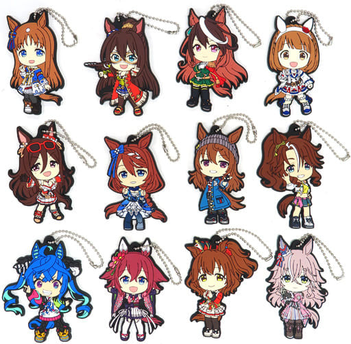 Umamusume Pretty Derby Ichiban Kuji Vol.7 G Prize Rubber Mascot Full Set of 12 - Bandai Spirits (Approx. 6cm, with Ball Chains)