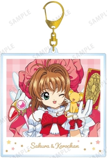 Sakura & Kero-chan Instant Camera Style BIG Acrylic Keychain - Cardcaptor Sakura - ARMA BIANCA - Approx. 99 x 94 mm (Pre-owned)