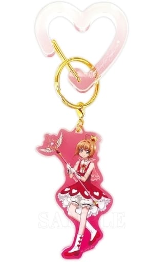 Heart Acrylic Carabiner Keychain - Cardcaptor Sakura Acrylic Carabiner Keychain (Approx. 215 x 80 mm) - T's Factory (Pre-owned)