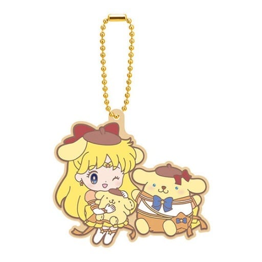 Eternal Sailor Venus × Pompompurin Rubber Mascot - Sailor Moon Cosmos×Sanrio Characters Capsule Toy (Approx. 5.5 cm) - Bandai - Pre-owned