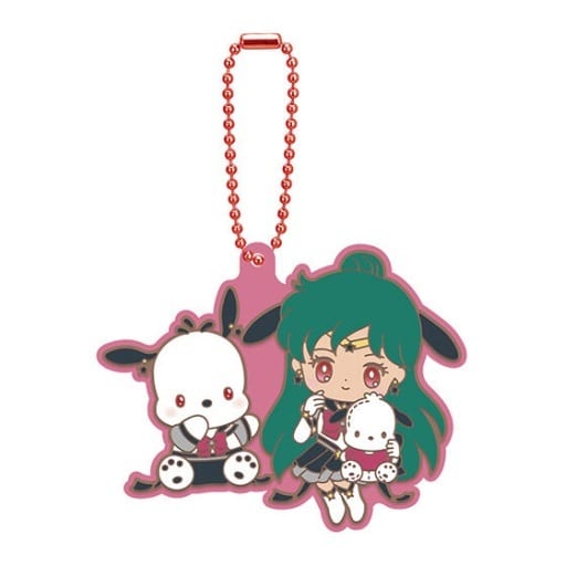 Eternal Sailor Pluto × Pochacco Rubber Mascot (Capsule Toy) - Sailor Moon × Sanrio Characters, Bandai, Approx. 5.5 cm, Pre-owned