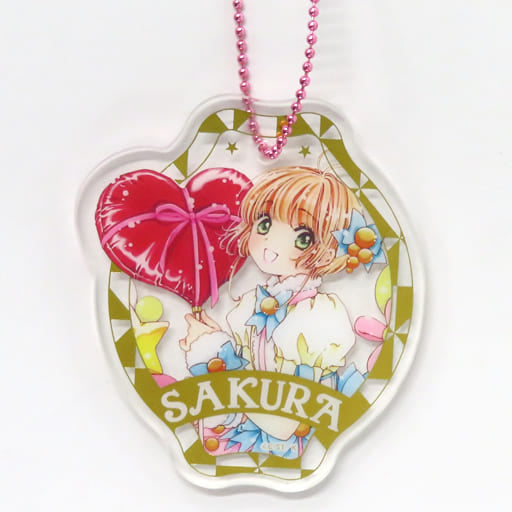 Sakura Kinomoto Memorial Foil-Stamped Acrylic Keychain - Cardcaptor Sakura: Clear Card Arc - Nakayoshi Nov 2023 Magazine Bonus (Approx. 58 x 50 mm, Pre-owned)