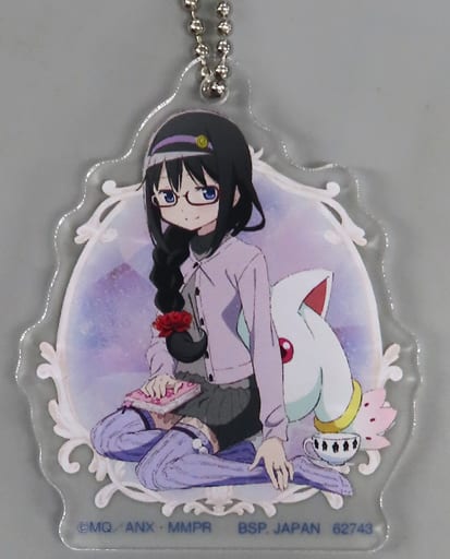 Homura Akemi Acrylic Mascot Keychain - Ichiban Kuji Puella Magi Madoka Magica StarlightMagiccraft J Prize (BANDAI SPIRITS, Approx. 45–55 mm)